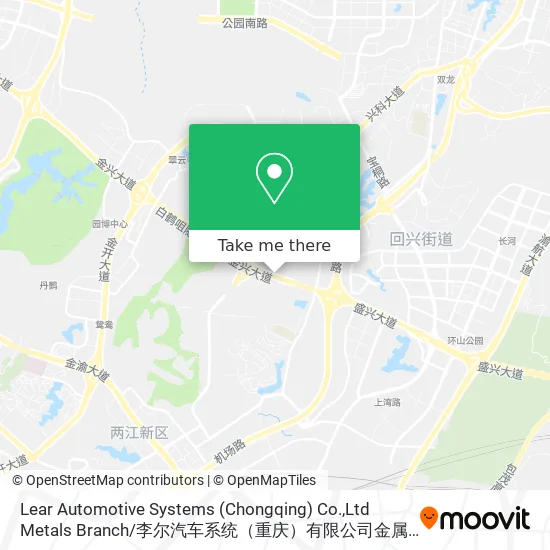 Lear Automotive Systems (Chongqing) Co.,Ltd Metals Branch / 李尔汽车系统（重庆）有限公司金属部件分公司 map