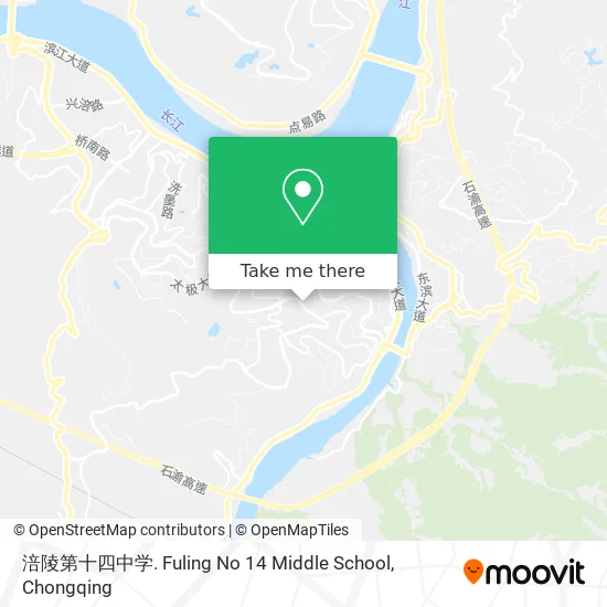 涪陵第十四中学. Fuling No 14 Middle School map