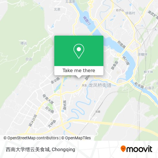 西南大学缙云美食城 map