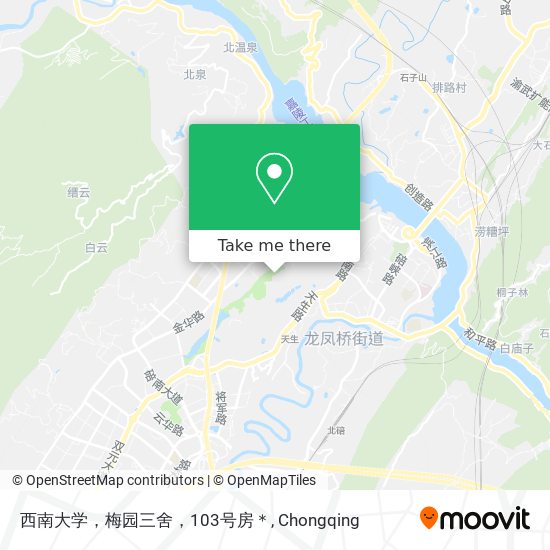 西南大学，梅园三舍，103号房＊ map