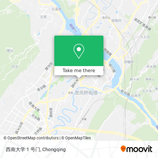 西南大学 1 号门 map