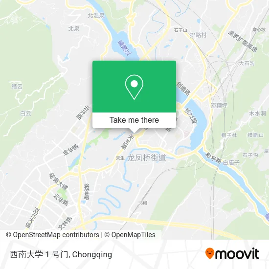 西南大学 1 号门 map