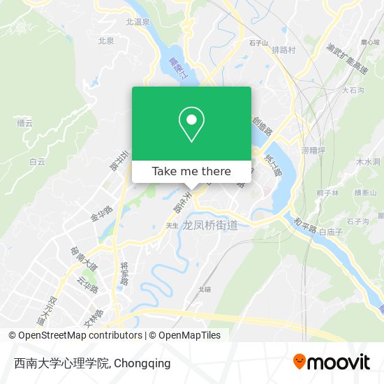 西南大学心理学院 map