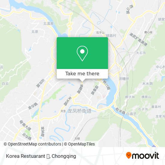 Korea Restuarant  map