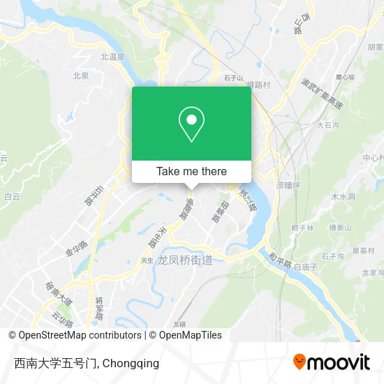西南大学五号门 map