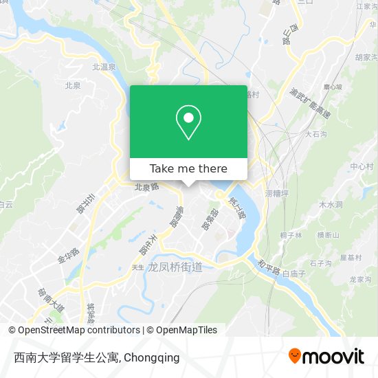 西南大学留学生公寓 map
