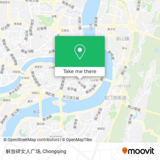 解放碑女人广场 map