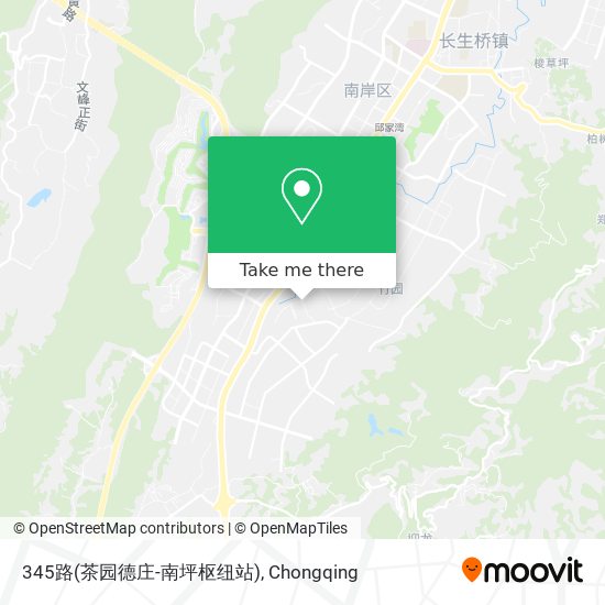 345路(茶园德庄-南坪枢纽站) map
