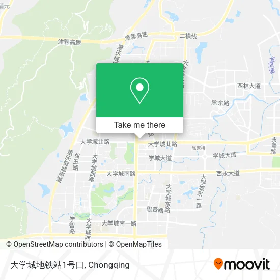 大学城地铁站1号口 map