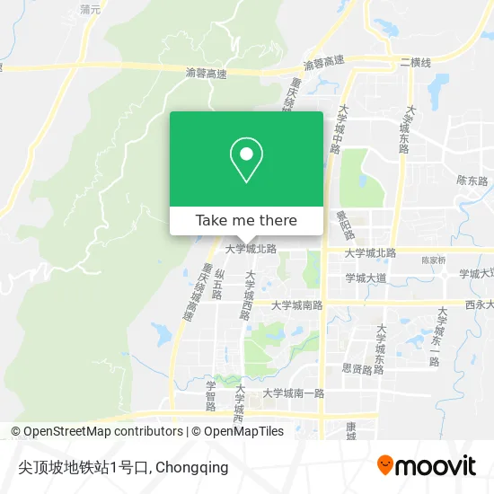 尖顶坡地铁站1号口 map
