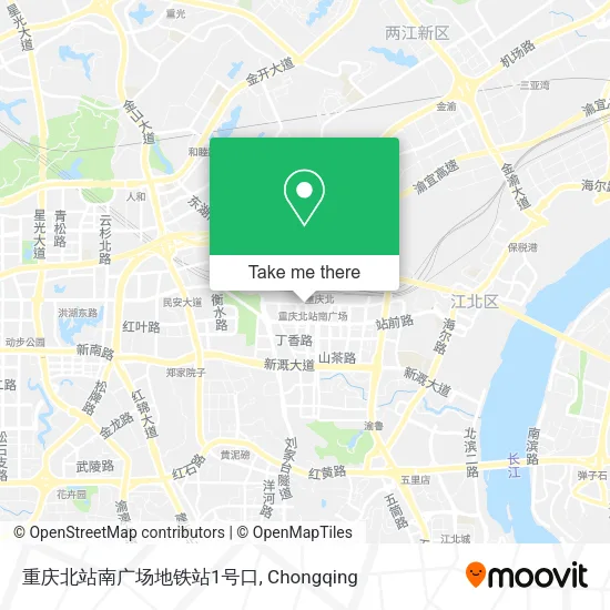 重庆北站南广场地铁站1号口 map