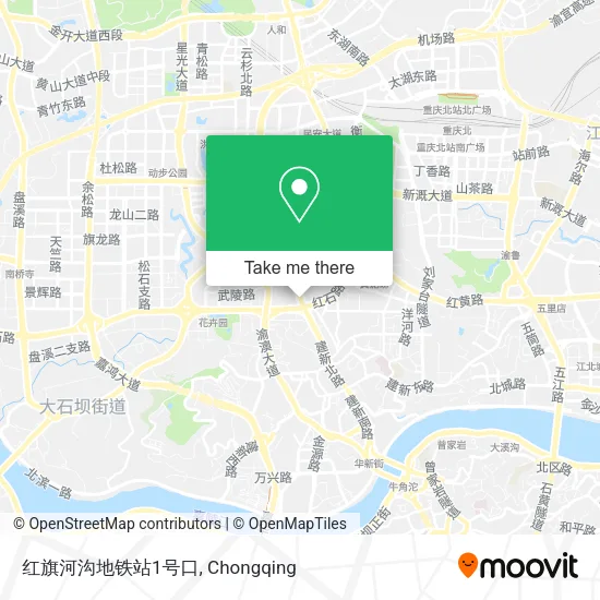 红旗河沟地铁站1号口 map