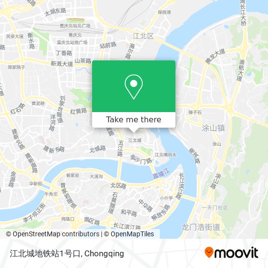 江北城地铁站1号口 map