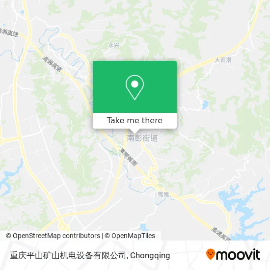 重庆平山矿山机电设备有限公司 map