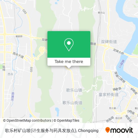 歌乐村矿山坡(计生服务与药具发放点) map