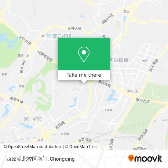 西政渝北校区南门 map