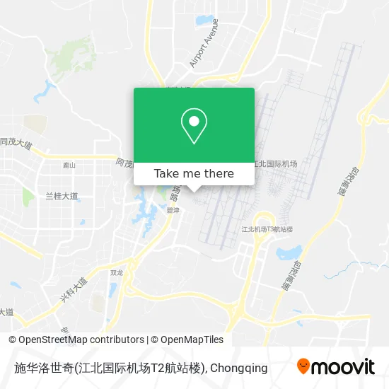 施华洛世奇(江北国际机场T2航站楼) map
