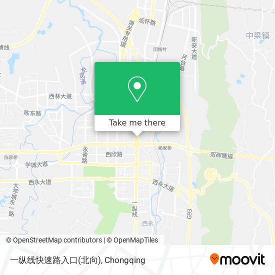 一纵线快速路入口(北向) map