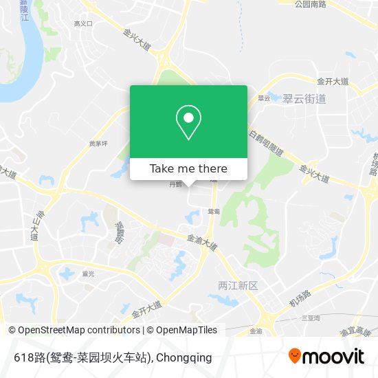 618路(鸳鸯-菜园坝火车站) map