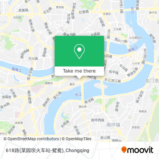 618路(菜园坝火车站-鸳鸯) map