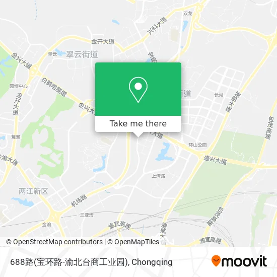688路(宝环路-渝北台商工业园) map