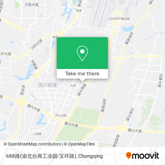 688路(渝北台商工业园-宝环路) map