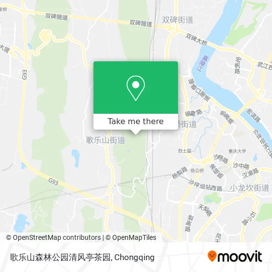 歌乐山森林公园清风亭茶园 map