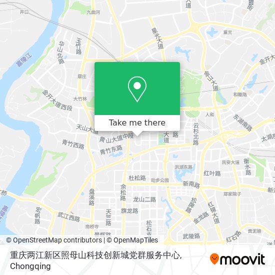 重庆两江新区照母山科技创新城党群服务中心 map