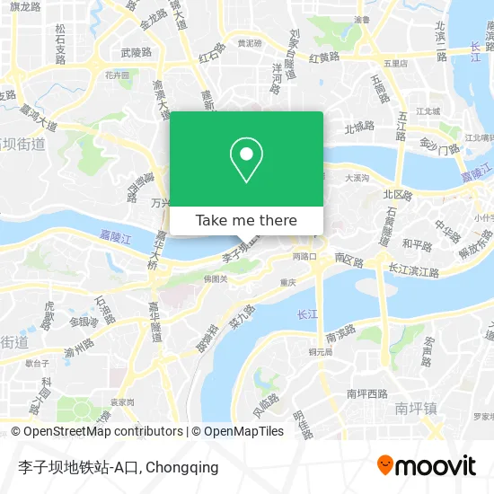 李子坝地铁站-A口 map
