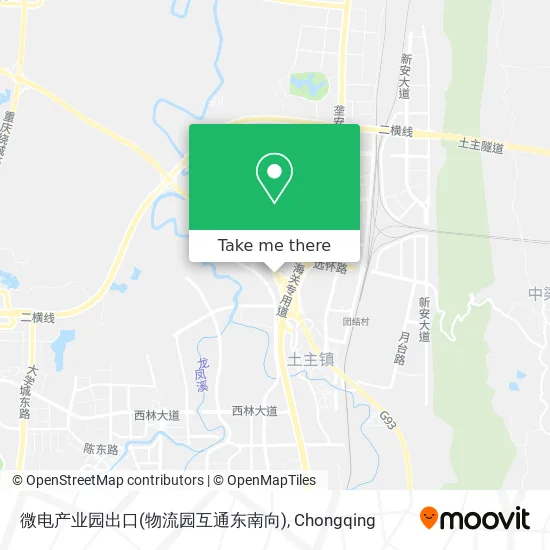 微电产业园出口(物流园互通东南向) map