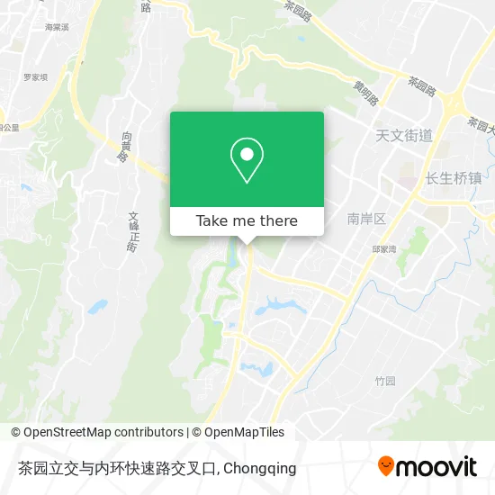 茶园立交与内环快速路交叉口 map