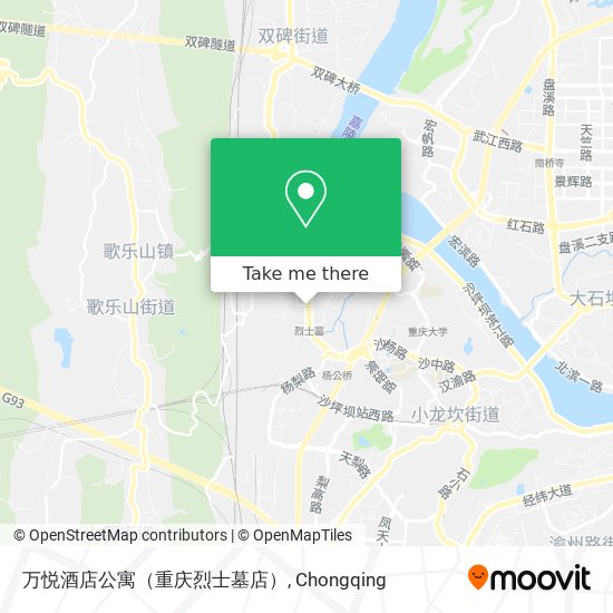 万悦酒店公寓（重庆烈士墓店） map