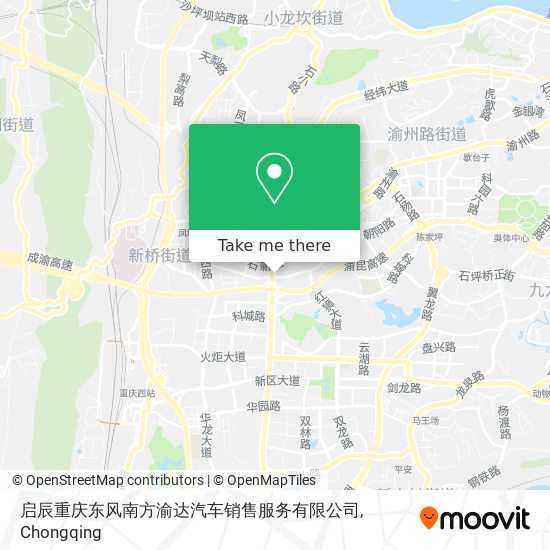 启辰重庆东风南方渝达汽车销售服务有限公司 map