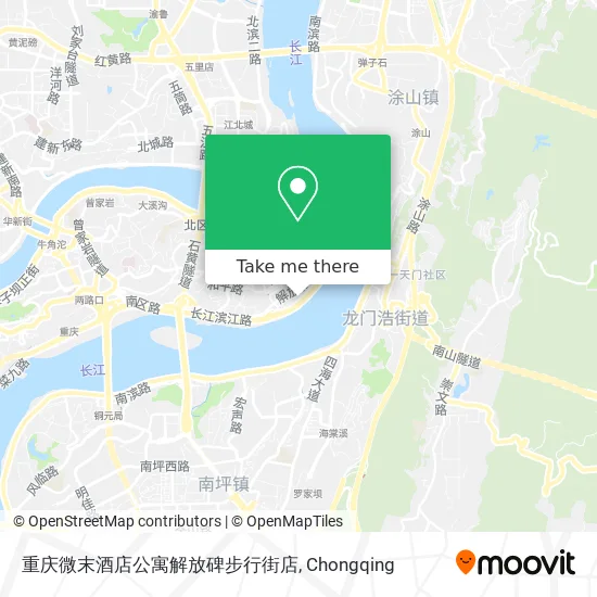 重庆微末酒店公寓解放碑步行街店 map