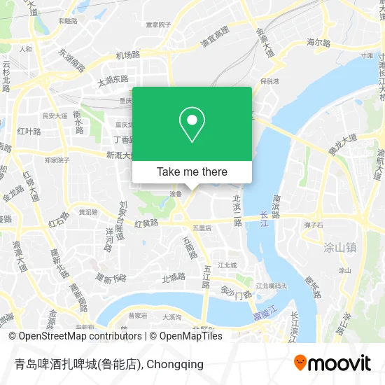 青岛啤酒扎啤城(鲁能店) map