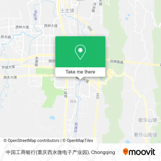 中国工商银行(重庆西永微电子产业园) map