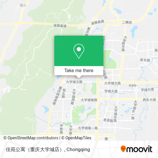 佳苑公寓（重庆大学城店） map