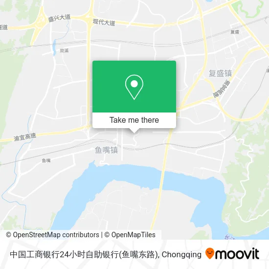 中国工商银行24小时自助银行(鱼嘴东路) map
