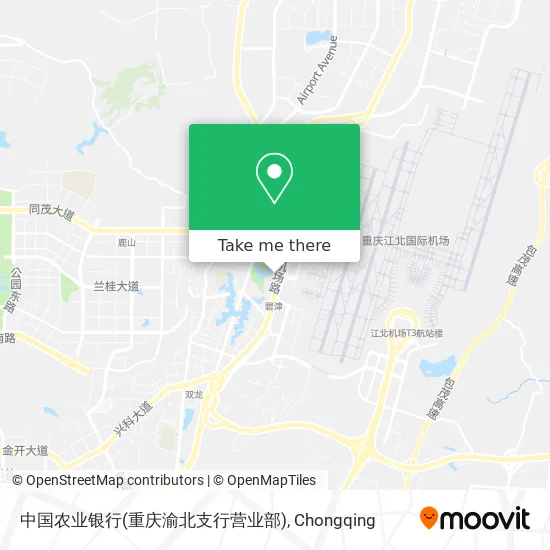 中国农业银行(重庆渝北支行营业部) map