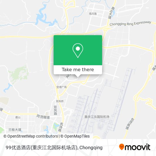 99优选酒店(重庆江北国际机场店) map