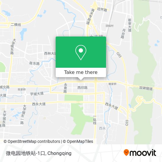 微电园地铁站-1口 map