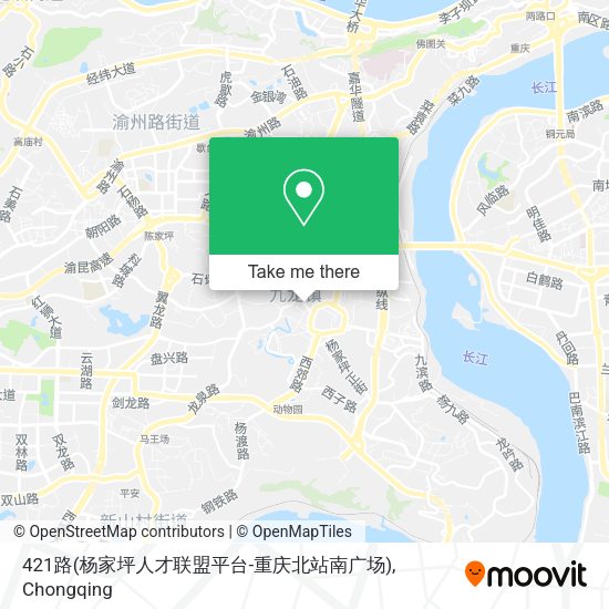 421路(杨家坪人才联盟平台-重庆北站南广场) map