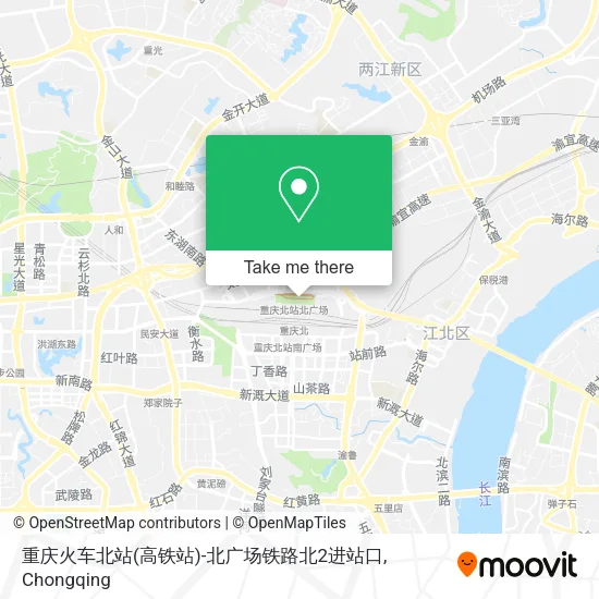 重庆火车北站(高铁站)-北广场铁路北2进站口 map