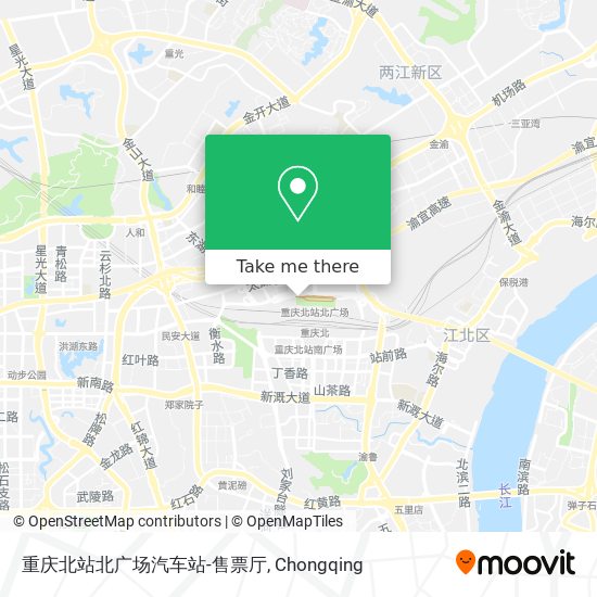 重庆北站北广场汽车站-售票厅 map