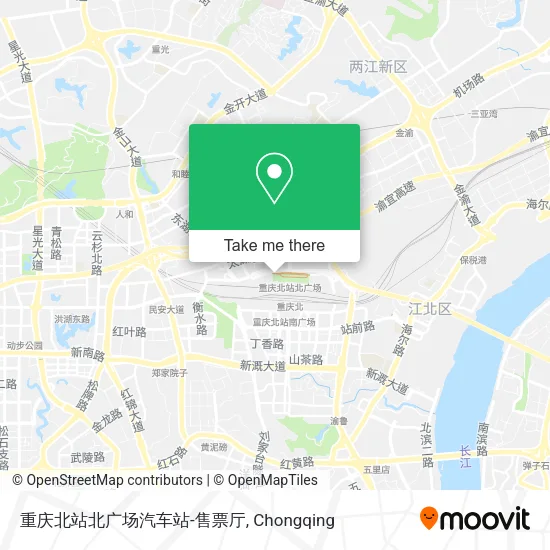 重庆北站北广场汽车站-售票厅 map