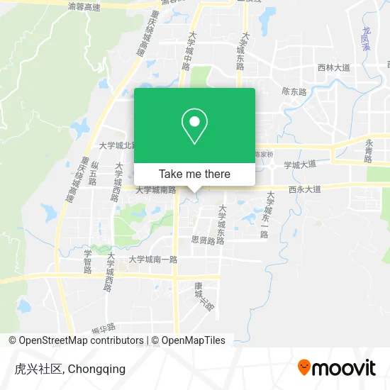 虎兴社区 map