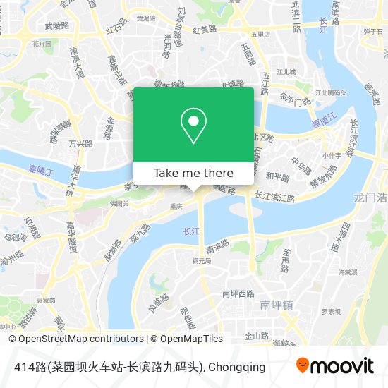 414路(菜园坝火车站-长滨路九码头) map
