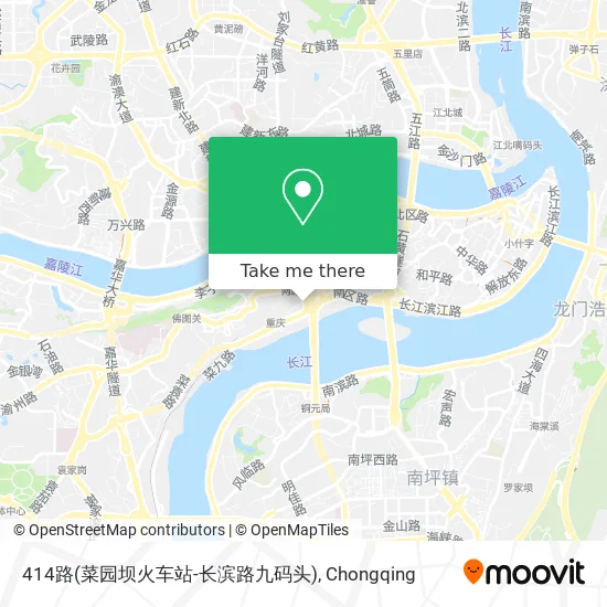 414路(菜园坝火车站-长滨路九码头) map