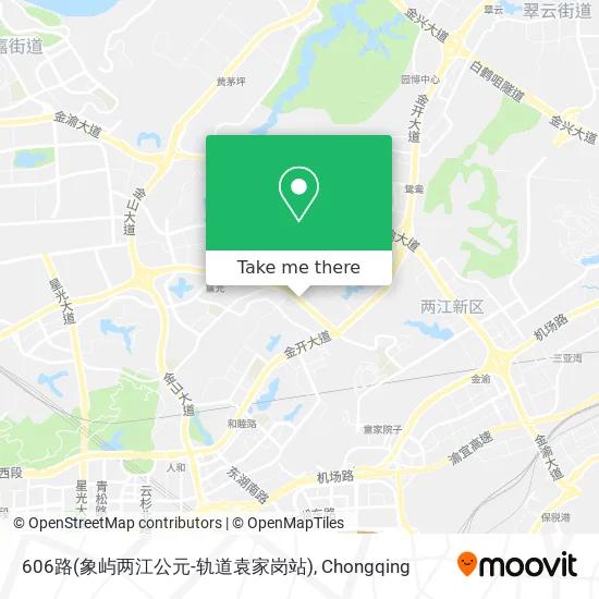 606路(象屿两江公元-轨道袁家岗站) map