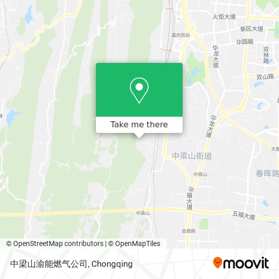 中梁山渝能燃气公司 map